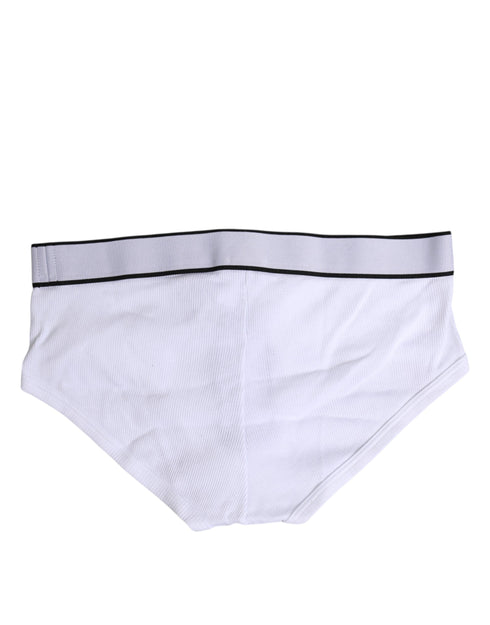 Dolce & Gabbana White Cotton Stretch Regular Brief Underwear